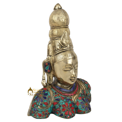 Fine Nepali Inlay Exclusive Goddess Tara Bust Statue Showpiece Décor Idol 10"