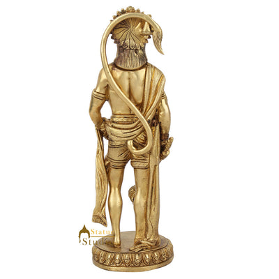 Fine Exclusive Pawan Putra God Hanuman Standing Idol Murti Décor Gift Statue 10"