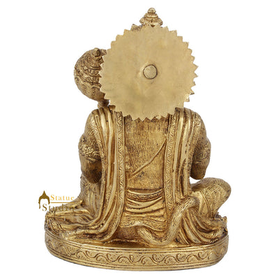 Indian Powerful God Sitting Hanuman Sankat Mochak Murti Idol Statue Figure 7"