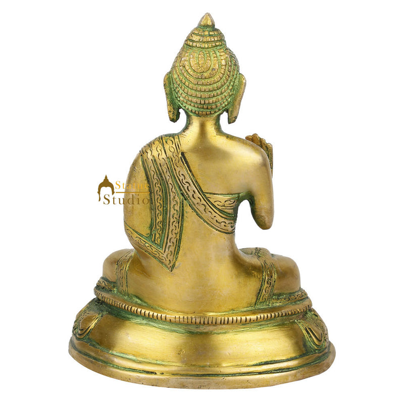 Fine Antique Finish Mini Buddha Murti Idol Décor Corporate Gift Statue 6"