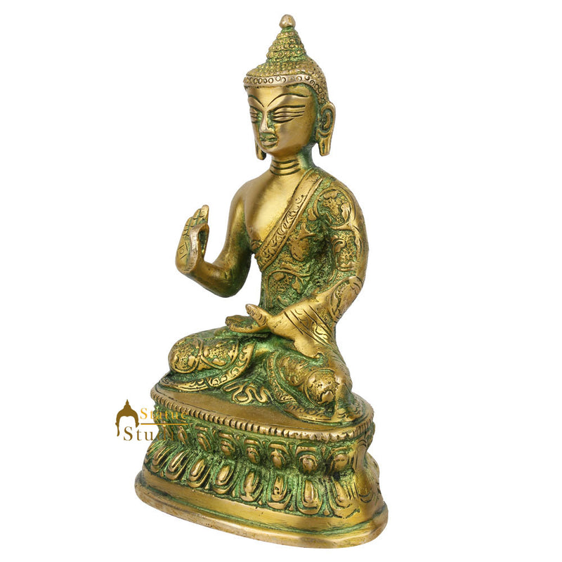 Fine Antique Finish Mini Buddha Murti Idol Décor Corporate Gift Statue 7"