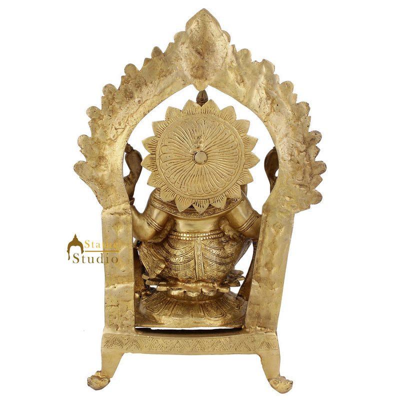 Vintage Indian Lord Ganesha Murti Home Décor Lucky Gift Ganpati Statue 1.5 Feet