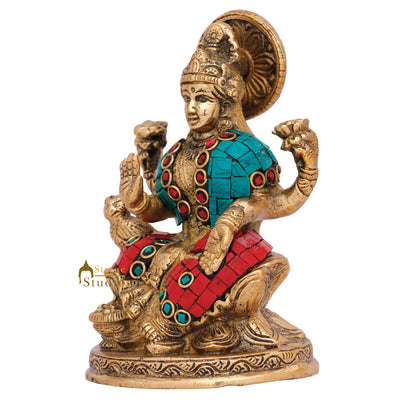 Indian Hindu Goddess Of Wealth Lakshmi Murti Idol Laxmi Diwali Gift Statue 5"