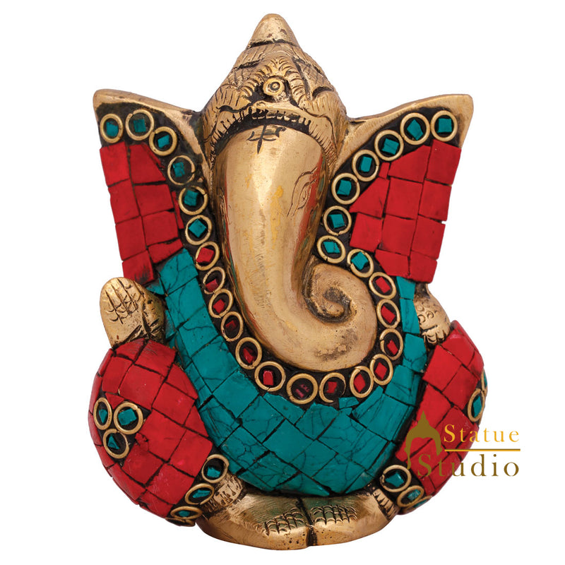 Perfect Wedding Diwali Corporate Mini Brass Ganesha Ganpati Idol Gift Statue 4"
