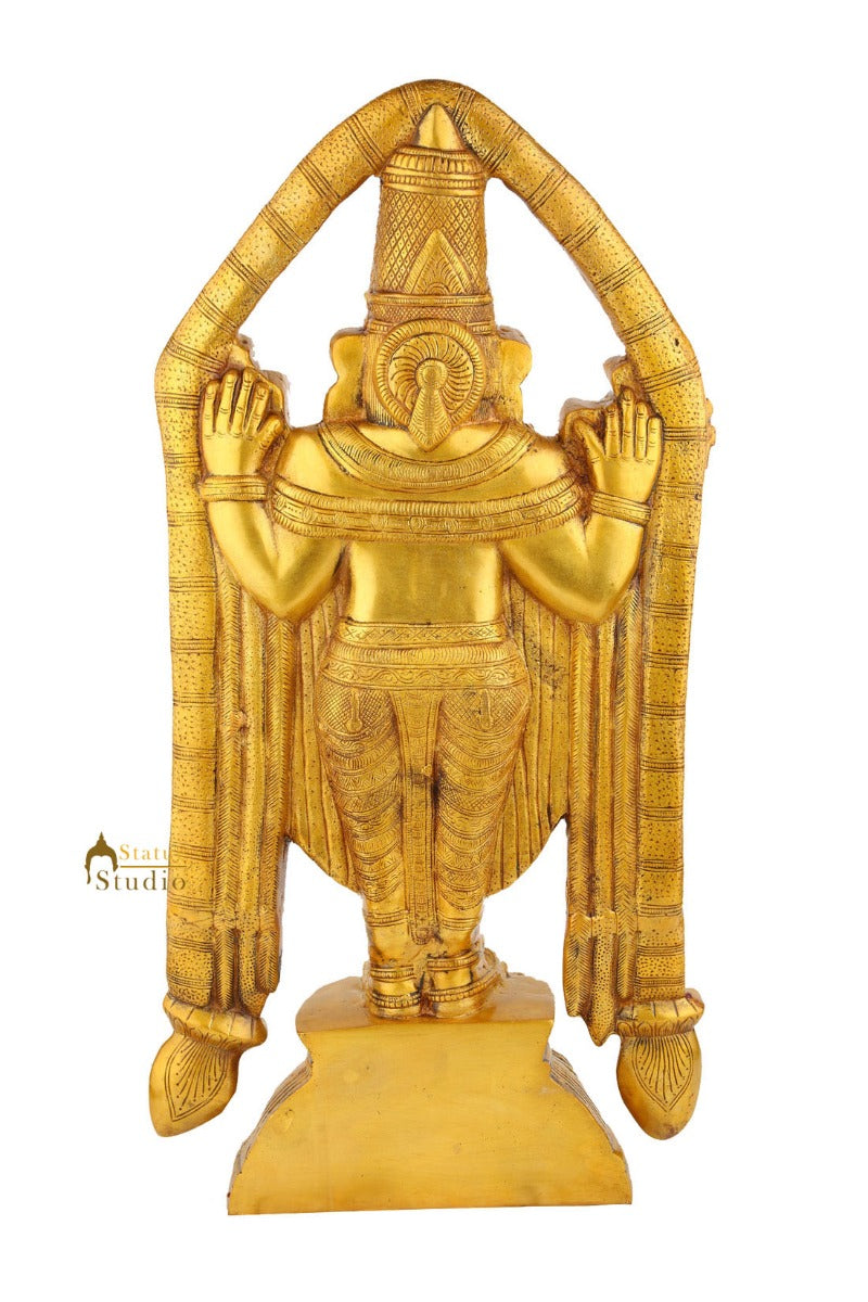 Indian Brass Tirupathi Balaji Large Religious Home Décor Idol Statue 2 Feet