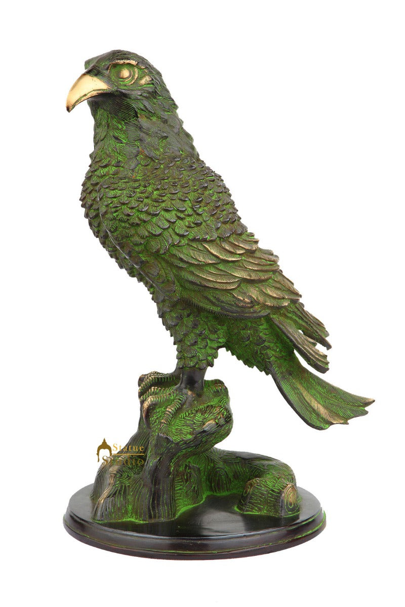 Indian Brass Antique Home Table Décor Bird Eagle Showpiece Sculpture 16"