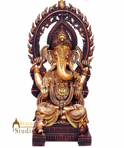 Traditional Hindu God Ganesha Statue Religious Décor Ganpati Idol For Sale 22"