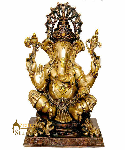 South Indian Style Bronze Ganesha Home Lucky Décor Ganpati Statue Idol 2 Feet