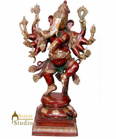 Rare Exclusive Large Size Dancing Ganesha Ganpati Big Idol Décor Statue 2 Feet