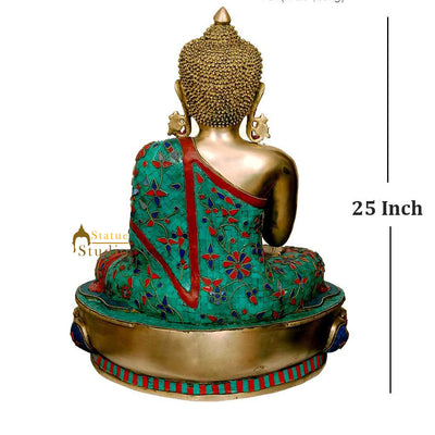 Large Size Home Office Room Décor Buddha Inlay Statue Big Idol For Sale 2 Feet