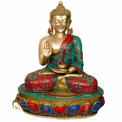 Large Size Home Office Room Décor Buddha Inlay Statue Big Idol For Sale 2 Feet