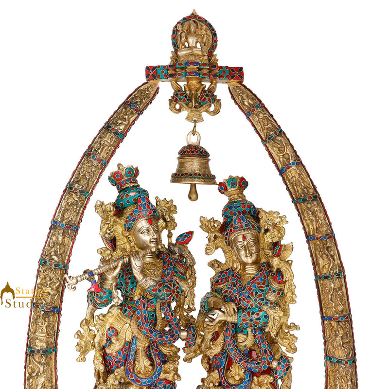 Large Radha Krishna Arch Set Religious Gift Décor Statue Masterpiece Idol 4 Feet