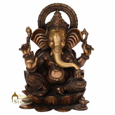 Indian Hindu God Lord Vinayak Ganesha Statue Ganpati Moorti Décor Gift Idol 19"