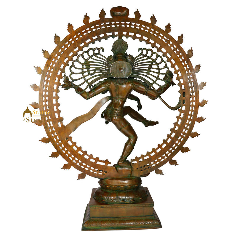 Finest Bronze Finish Dancing Shiva Nataraja Idol Décor Statue Showpiece 3 Feet