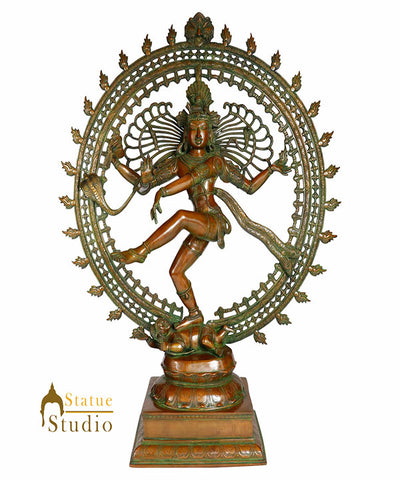 Finest Bronze Finish Dancing Shiva Nataraja Idol Décor Statue Showpiece 3 Feet