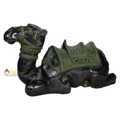 Indian Brass Home Garden Décor Sitting Camel Statue Figurine Showpiece 17"