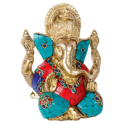 Small Ganesha Diwali Anniversary Corporate Gift Idol Ganpati Décor Statue 5"