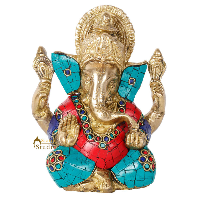 Small Ganesha Diwali Anniversary Corporate Gift Idol Ganpati Décor Statue 5"