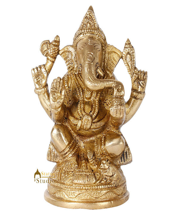 Fine Indian Lord Ganesha Corporate Diwali Gifting Idol Ganpati Décor Statue 4"