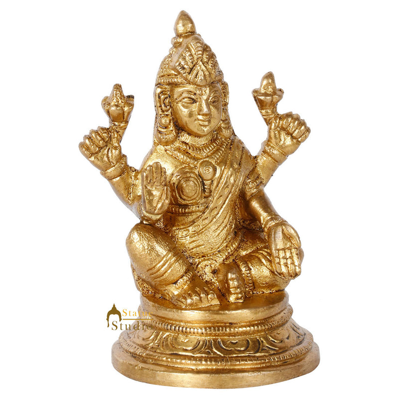Indian Goddess Lakshmi Laxmi Statue Décor Showpiece Religious Statue 4"