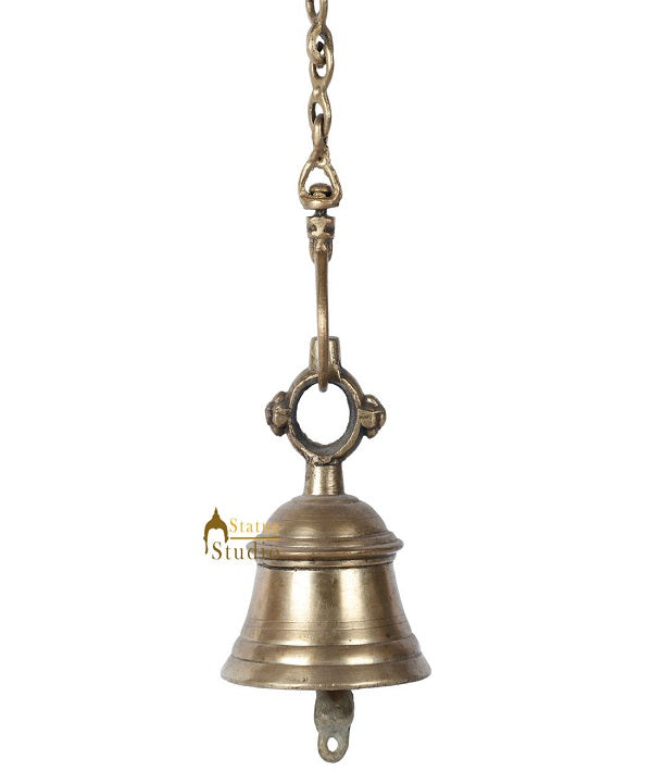 Indian Handmade Home Temple Religious Spiritual Brass Hanging Bell 5"