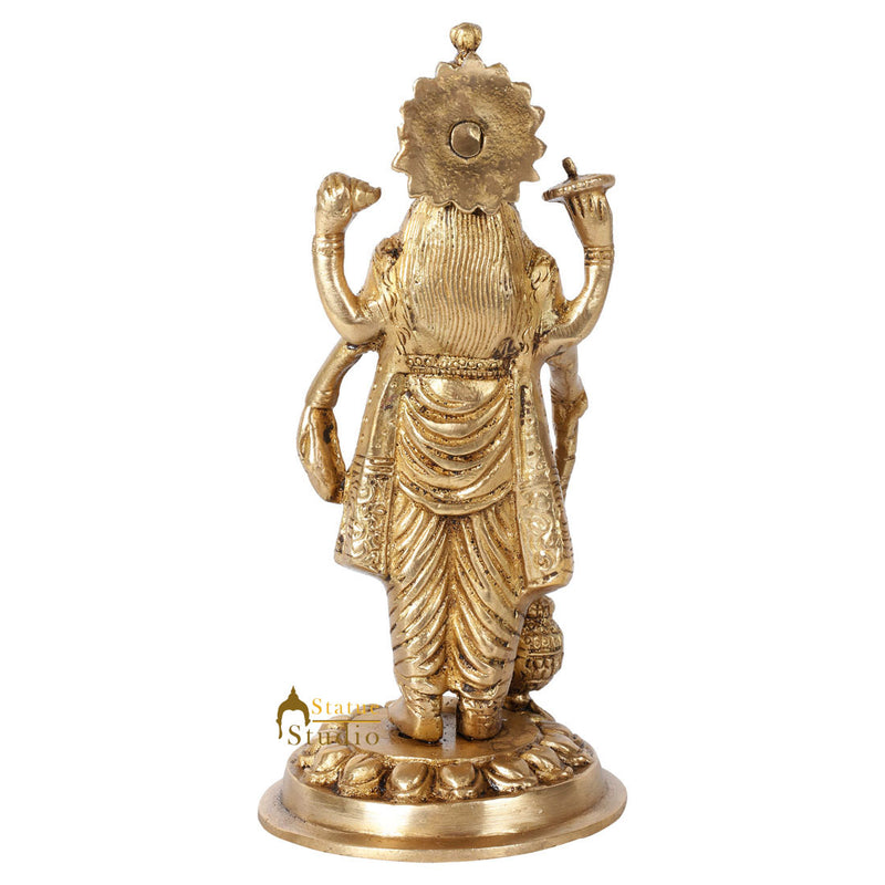 Small Lucky Hindu God Vishnu Bhagwan Murti Décor Gift Idol Statue 7"