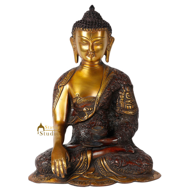 Indian Buddha Life Story Hand Carved Fine Décor Statue Gift Idol Showpiece 11"