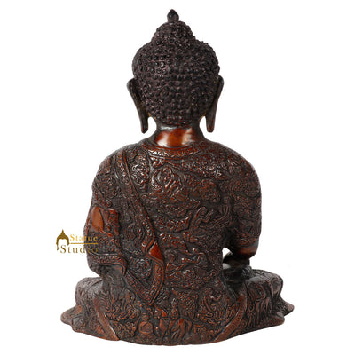Indian Buddha Life Story Hand Carved Fine Décor Statue Gift Idol Showpiece 11"