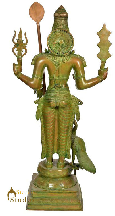 Warrior Son Of Hindu God Shiv Lord Kartikeya Murugan Vintage Idol Statue 3 Feet