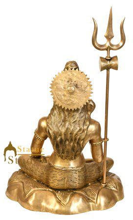 Hindu God Mahayogi Shankar Bhagwan Blessing Shiva Statue Décor Large Idol 2 Feet