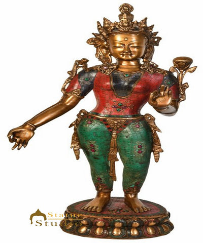 Large Tibetan Buddhist Standing Tara Buddha Fengshui Décor Gift Idol Statue 40"