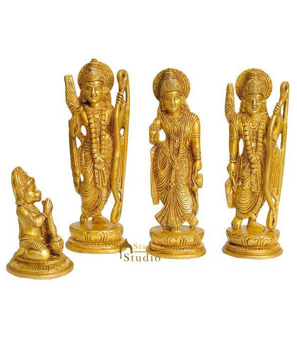 Indian Hindu God Ram Darbar Family Standing Religious Décor Statue Idol Figurine