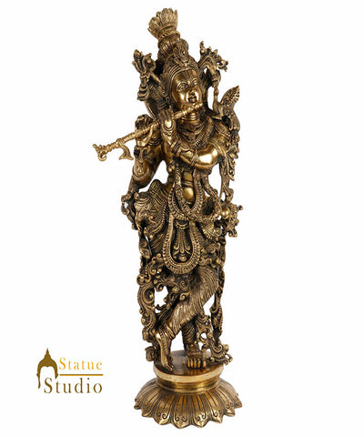 Indian Handmade Lord Krishna Home Office Décor Statue Décor Showpiece 2 Feet