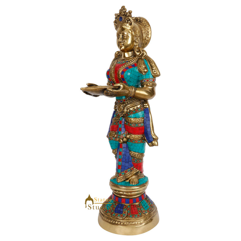 Indian Celestial Deeplakshmi Diwali Home Décor Deep Lady Statue Idol 2 Feet