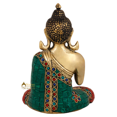 Brass Blessing Decorative Statue of Buddha For Home Décor And Gifting Idol 6"
