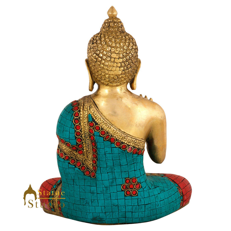 Vintage Buddhist Sakyamuni Bodhisatva Gautam Buddha Statue Décor Gift Idol 10"