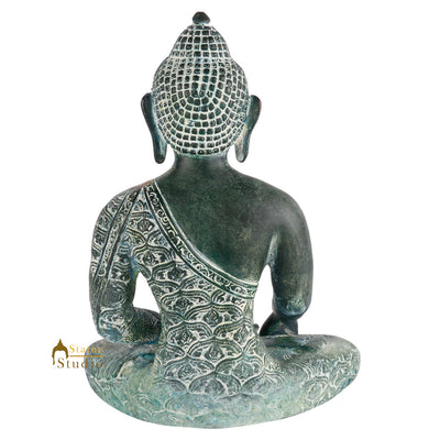 Antique Finish Lord Buddha Statue Fine Murti Décorative Gift Idol Showpiece 11"