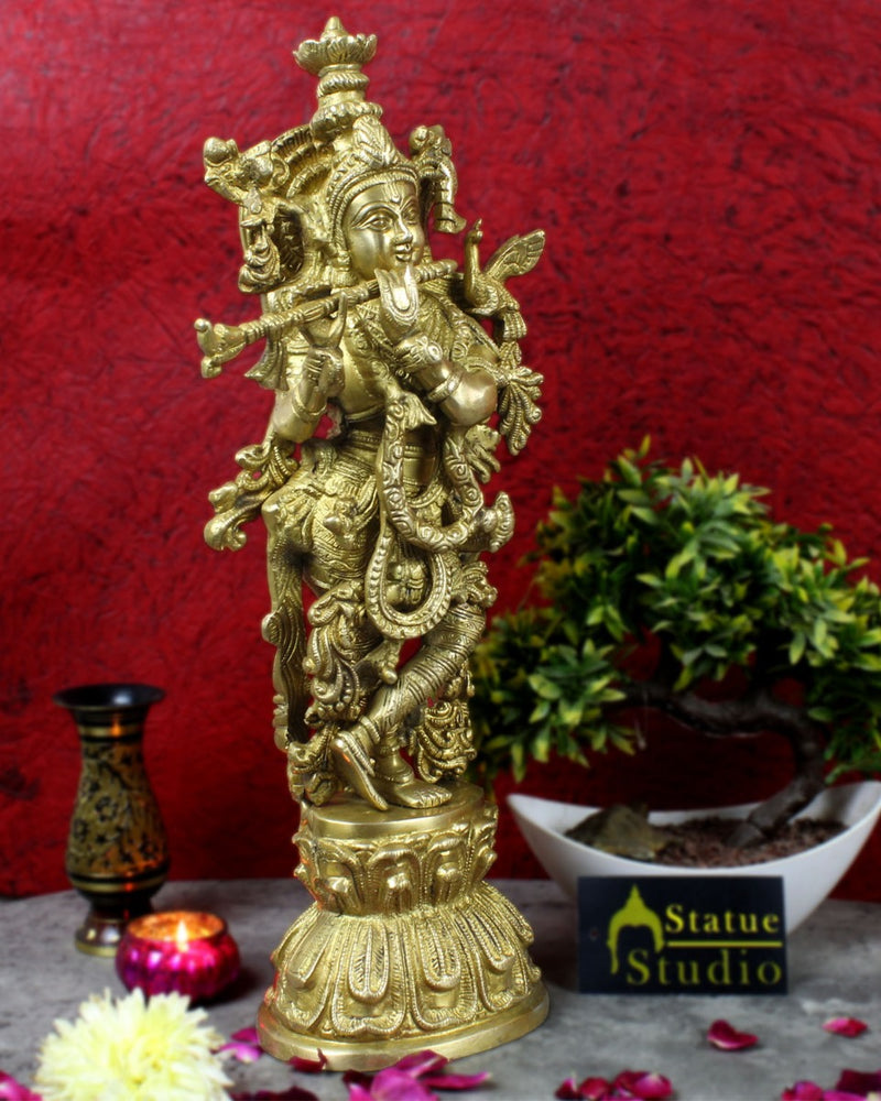Lord Krishna Statue Hindu Deity Religious Feng shui vastu Décor Gift Idol 1.5 Ft