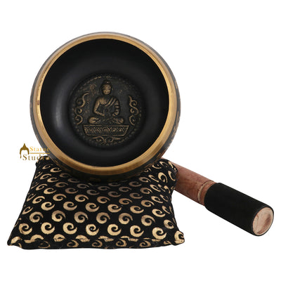Tibetan Himalyan Buddha Prayer Chakra Brass Singing Bowl Yoga Healing Meditation