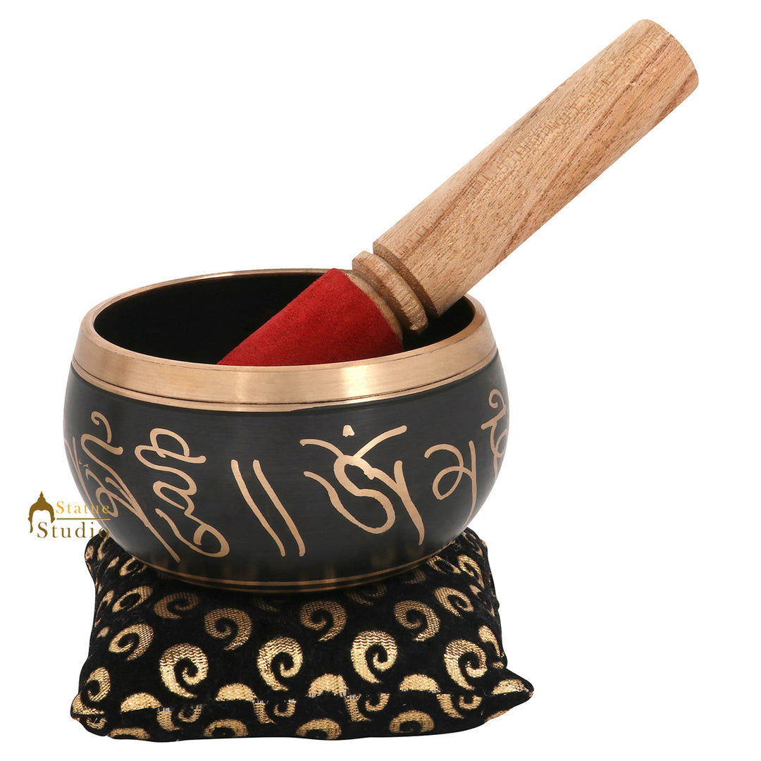Brass Singing Bowl Tibetan Himalyan Buddha Chakra Prayer Yoga Healing Meditation