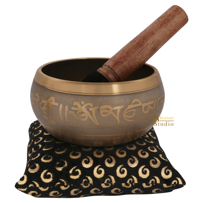 Tibetan Himalyan Buddha Chakra Prayer Yoga Healing Meditation Brass Singing Bowl