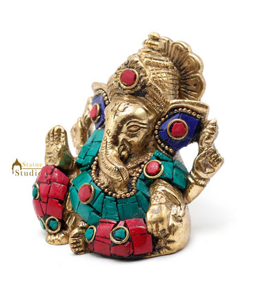 Lord Ganesha Idol For Diwali Corporate Gift Ganpati Lucky Décor Statue 2.5"