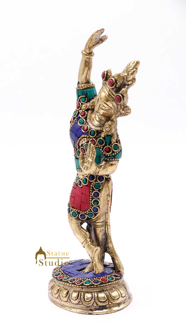 Brass Buddha Lady Dancing Mayadevi Home Décor Gifting Idol Showpiece 8"