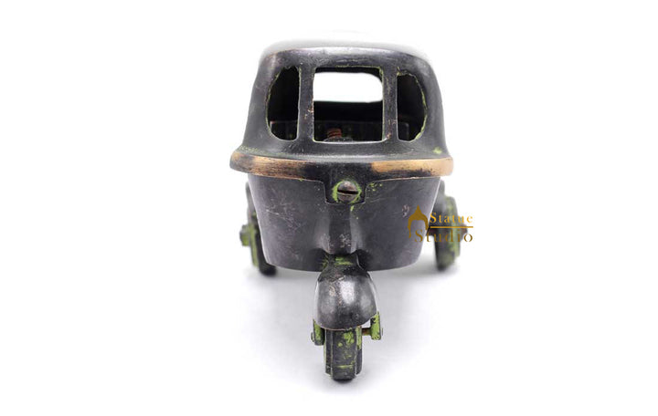 Brass Antique Finish Indian Auto Rickshaw Replica show pieces for Home Décor items for Living Room