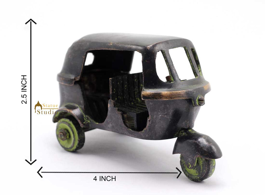 Ivory Rickshaw Antique Brass Antique Finish Indian Auto Rickshaw Replica show pieces for Home ...