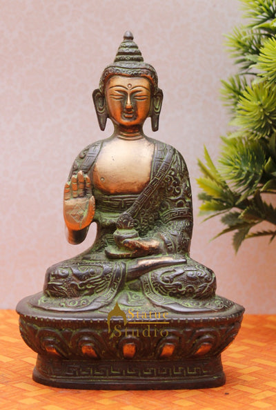 Brass Gautam Buddha Statue For Home Décor Corporate Diwali Gift Idol Showpiece 7"