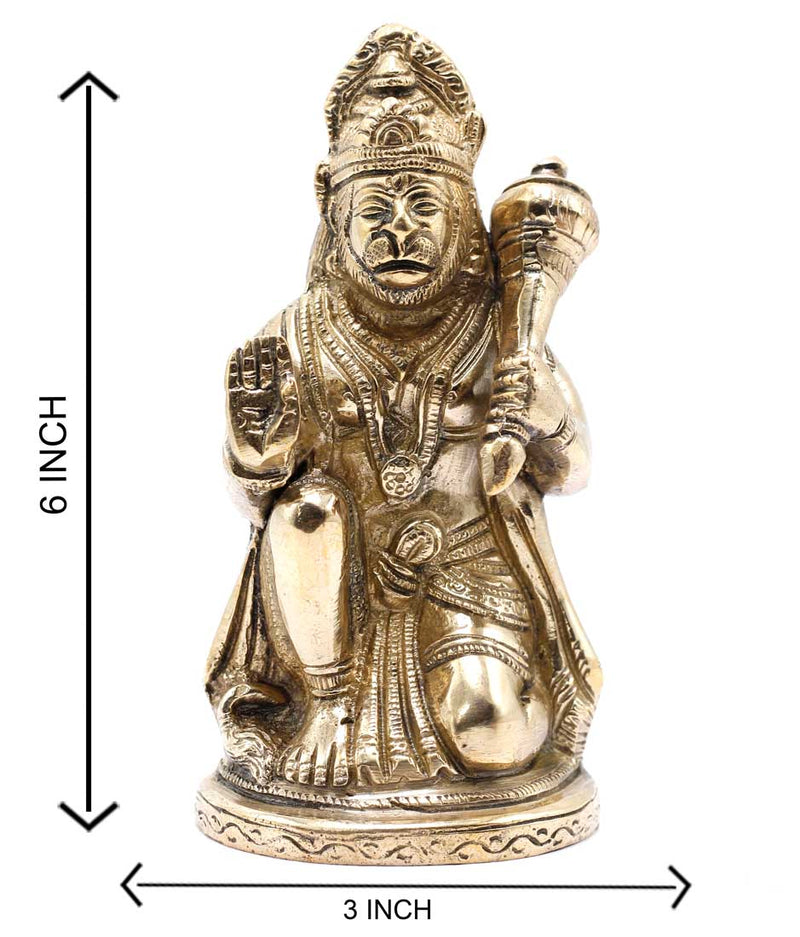 Indian Brass Mini Hanuman Lucky Décor Gift Idol Statue Showpiece Figurine