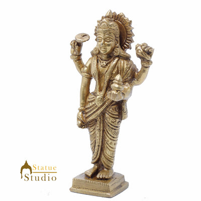 StatueStudio Brass Physician Of Gods Lord Dhanvantari Idol For Home Office Desk Temple Pooja Puja Décor Feng Shui Vastu Decorative Statue Showpiece 6"