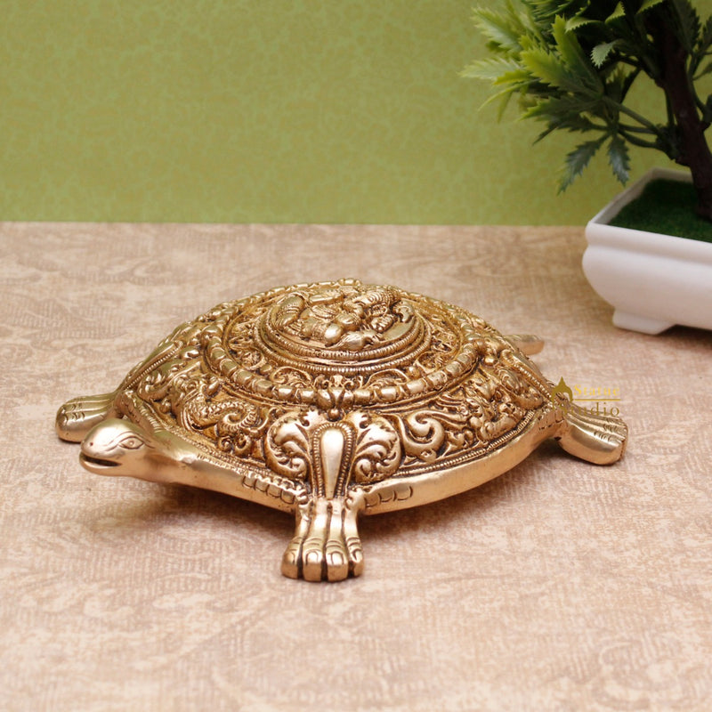 Brass Turtle Showpieces For Feng Shui Vastu Home Office Room Décor