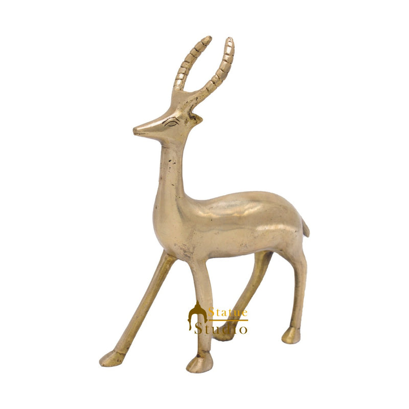 Brass Small Deer Showpiece Home Decorative Items For Home Office Décor Figure 8"